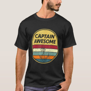Retro Vintage Anchor Sailboat Sailing Captain T-Shirt