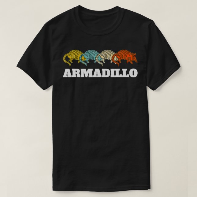 Retro Vintage Armadillo  T-Shirt (Design Front)