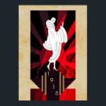 Retro Vintage Art Deco 1938 Woman Poster<br><div class="desc">Stylish Vintage Art Deco Poster with a Woman and decoratice background.</div>
