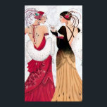 Retro vintage art deco Christmas ladies poster<br><div class="desc">design by www.etsy.com/Shop/VanityFlairDesigns</div>