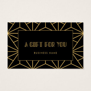 Retro vintage art deco gift certificate