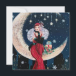 retro vintage art deco lady add message holiday card<br><div class="desc">retro vintage art deco lady add message Holiday Card</div>