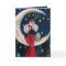 Retro vintage art deco lady Christmas