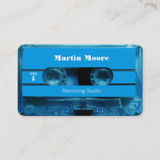Retro vintage audio style cassette cover business card