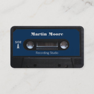 Retro vintage audio style cassette cover business card