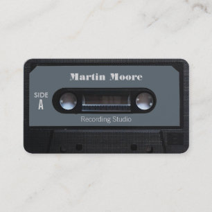 Retro vintage audio style cassette cover business card