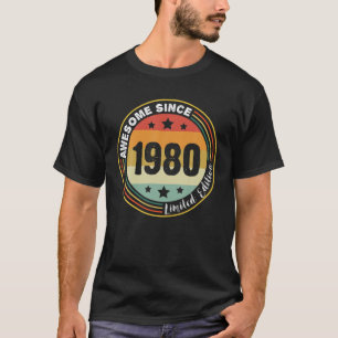 Retro Vintage Awesome Since 1980 41St Birthday T-Shirt