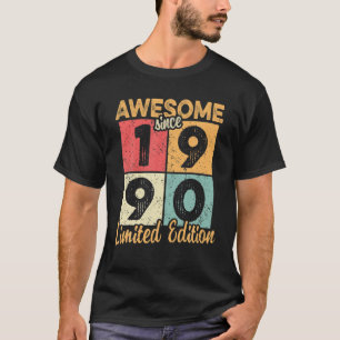 Retro Vintage Awesome Since 1990 Limited Edition 3 T-Shirt
