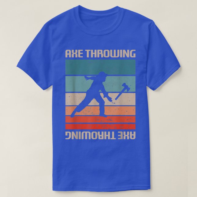 Retro Vintage Axe Throwing Player T-Shirt (Design Front)