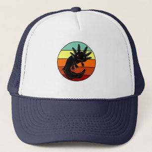Retro Vintage Axolotl Kawaii Animal Lover Pet Owne Trucker Hat