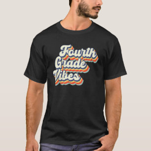 Retro Vintage Back To School 4th Grade Fourth Grad T-Shirt