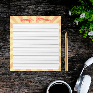 retro vintage background personalised lined notepad