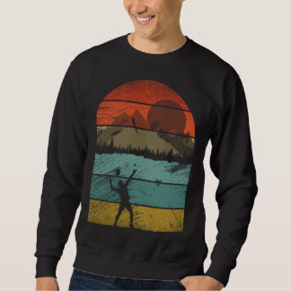 Retro vintage Badminton player sports 2 Sweatshirt
