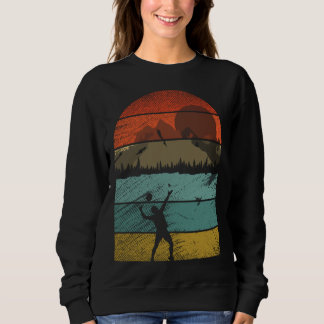 Retro vintage Badminton player sports 2 Sweatshirt
