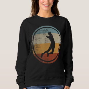 Retro Vintage Badminton Player Sweatshirt