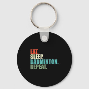 Retro Vintage Badminton Player Tank Top Key Ring