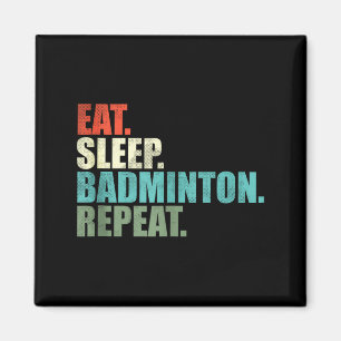 Retro Vintage Badminton Player Tank Top  Magnet