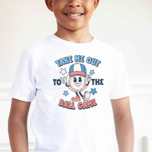 Retro Vintage Baseball Mascot Cartoon T-Shirt