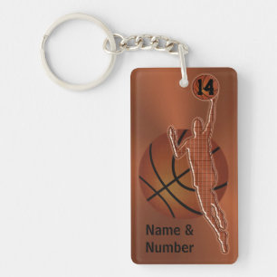 Retro Vintage Basketball Keychains Personalised