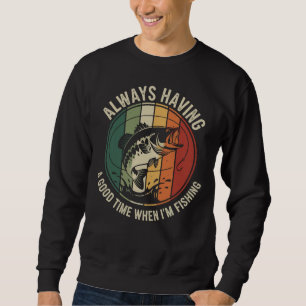 Retro Vintage Bass Fishing Good Time Sweatshirt