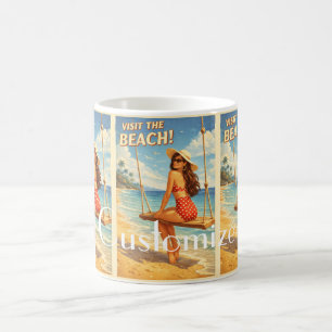 Retro Vintage Bathing Beauty Thunder_Cove Coffee Mug
