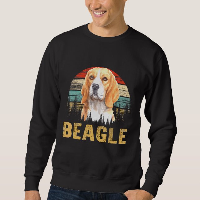 Retro Vintage Beagle Dog       Sweatshirt (Front)