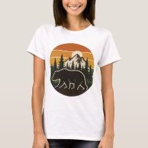 Retro Vintage Bear in Woods Mountains Adventure T-