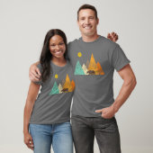 Retro Vintage Bear in Woods Mountains T-Shirt (Unisex)