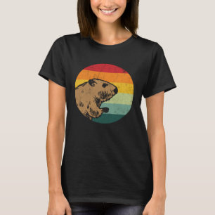 Retro Vintage Beaver Hunting Rodents Animal Beaver T-Shirt