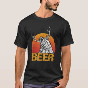 Retro Vintage Beer Shirt Bear Mix Deer Beer T Shir