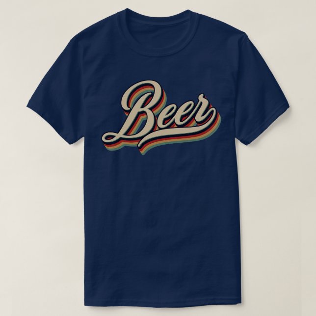 Retro Vintage Beer T-Shirt (Design Front)