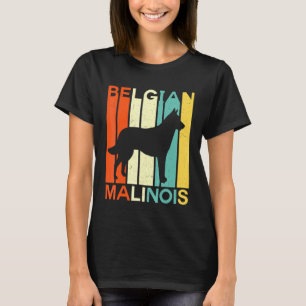 Retro Vintage Belgian Malinois Silhouette Dog Dog T-Shirt