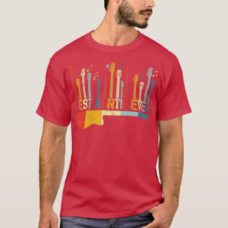 Retro Vintage Best Auntie Ever Guitar Lover Guitar T-Shirt