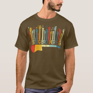 Retro Vintage Best Big Brother Ever Guitar Lover G T-Shirt