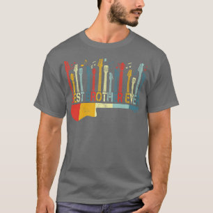 Retro Vintage Best Brother Ever Guitar Lover Guita T-Shirt