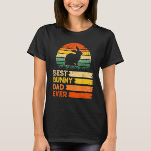 Retro Vintage Best Bunny Dad Ever Animals T-Shirt