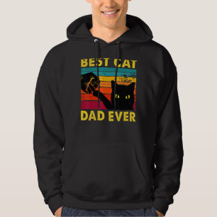 Retro Vintage Best Cat Dad Ever Cat Daddy Father's Hoodie