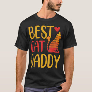 Retro Vintage Best Cat Dad Ever Fathers day Siames T-Shirt