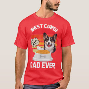 Retro Vintage Best Corgi Dad Dog Daddy Pet Owner F T-Shirt