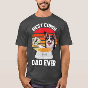 Retro Vintage Best Corgi Dad Dog Daddy Pet Owner F T-Shirt
