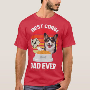 Retro Vintage Best Corgi Dad Dog Daddy Pet Owner F T-Shirt