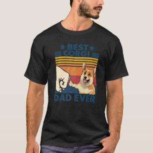 Retro Vintage Best Corgi Dad Ever  Corgi T-Shirt