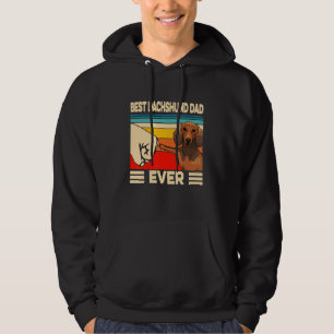 Retro Vintage Best Dachshund Dad Ever Hoodie