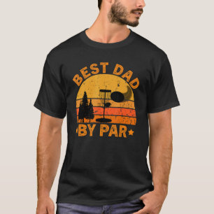 Retro Vintage Best Dad By Par Disc Golf T-Shirt