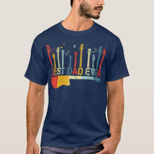 Retro Vintage Best Dad Ever Guitar Lover Guitarist T-Shirt