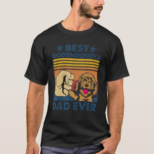 Retro Vintage Best Goldendoodle Dad Ever  Dog T-Shirt