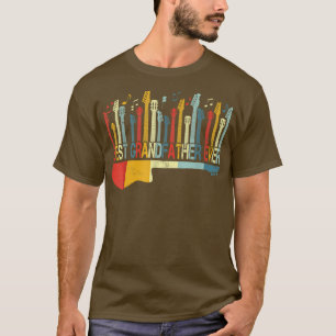 Retro Vintage Best Grandfather Ever Guitar Lover G T-Shirt