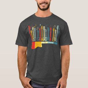 Retro Vintage Best Grandma Ever Guitar Lover Guita T-Shirt