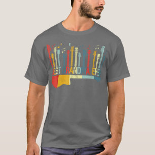 Retro Vintage Best Grandma Ever Guitar Lover Guita T-Shirt