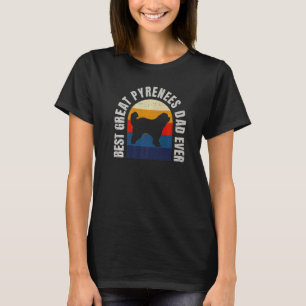 Retro Vintage Best Great Pyrenees Dad Ever T-Shirt